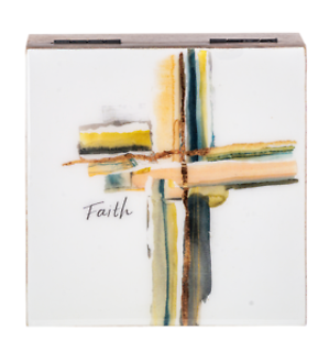 Faith Watercolor Message Keepsake Box