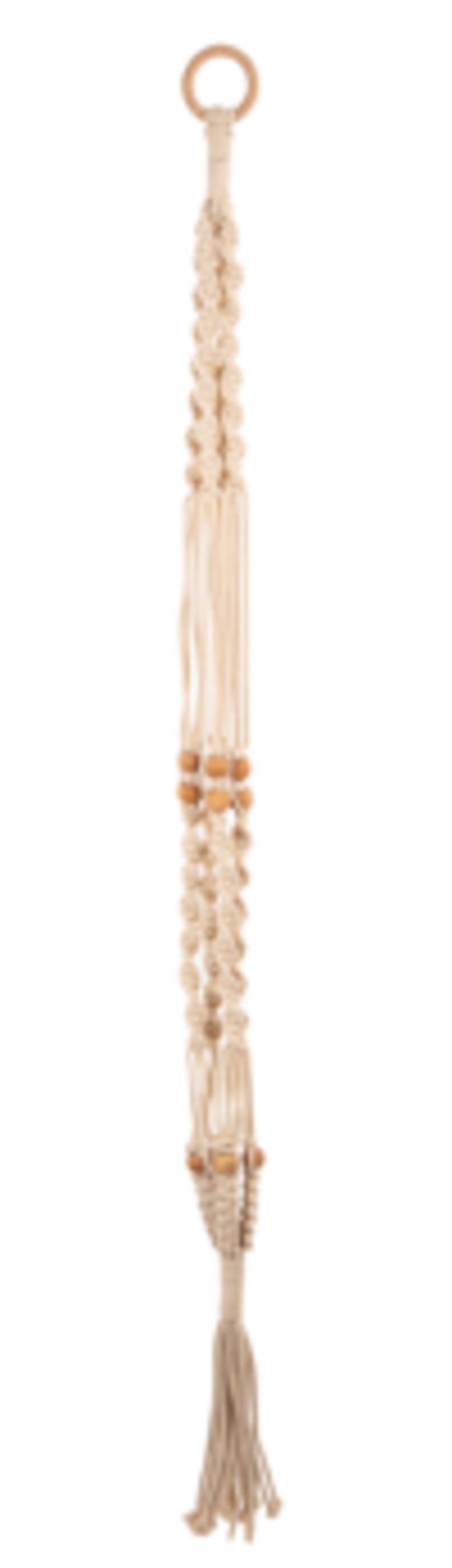 Macrame Plant Holder with Beads